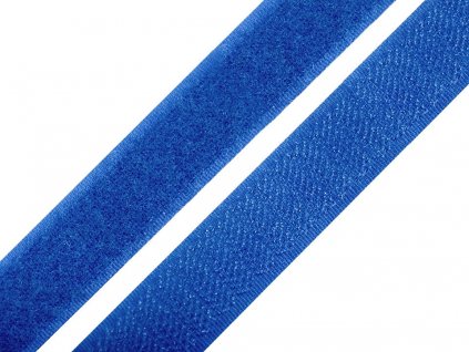 Suchý zips háčik + plyš šírka 20 mm modrý