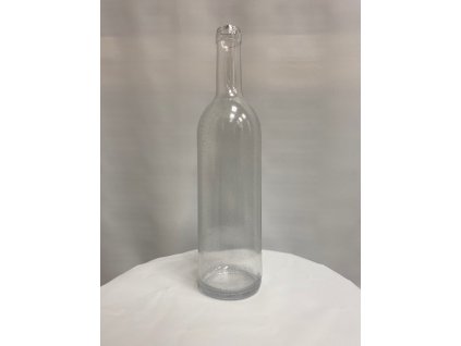 Cukrové sklo - Vínová flaša 0,7 biela
