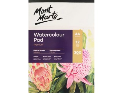 Mont Marte akvarelový papier Premium, 300 g/m2, A4 12 listov