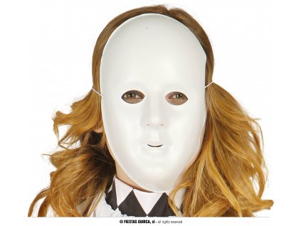 Biela plastová maska
