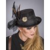 Čierny steampunkový klobúk