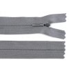 Zips špirálový 3 mm,nedeliteľný skrytý, 18cm /šatový/, šedý