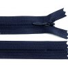 Zips špirálový 3 mm,nedeliteľný skrytý, 18cm /šatový/ tmavomodrá