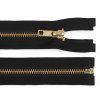 Kovový zips šírka 6 mm dĺžka 70 cm, čierny