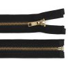 Kovový zips šírka 6 mm dĺžka 85 cm, čierny