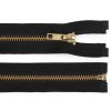 Kovový zips šírka 6 mm dĺžka 60 cm, čierny