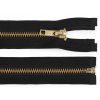 Kovový zips šírka 6 mm dĺžka 90 cm, čierny