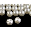Perla k našitiu / gombík Ø8 mm, krémová perleť