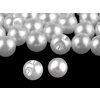 Perla k našitiu / gombík Ø8 mm, biela perleť