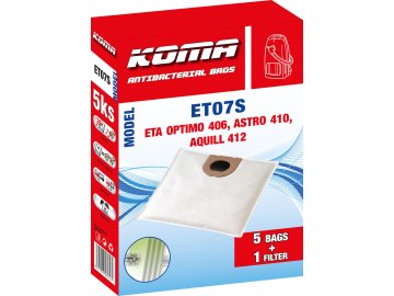 Koma ET07S - Sáčky do vysavače ETA Optimo 1406, Astro 1410, Aquill 1412 textilní