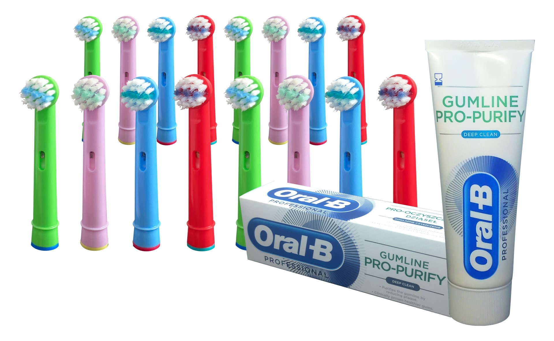 KOMA Sada 16 ks náhradních certifikovaných hlavic NK06 ke kartáčkům Braun Oral-B KIDS + DÁREK Zubní pasta ORAL-B