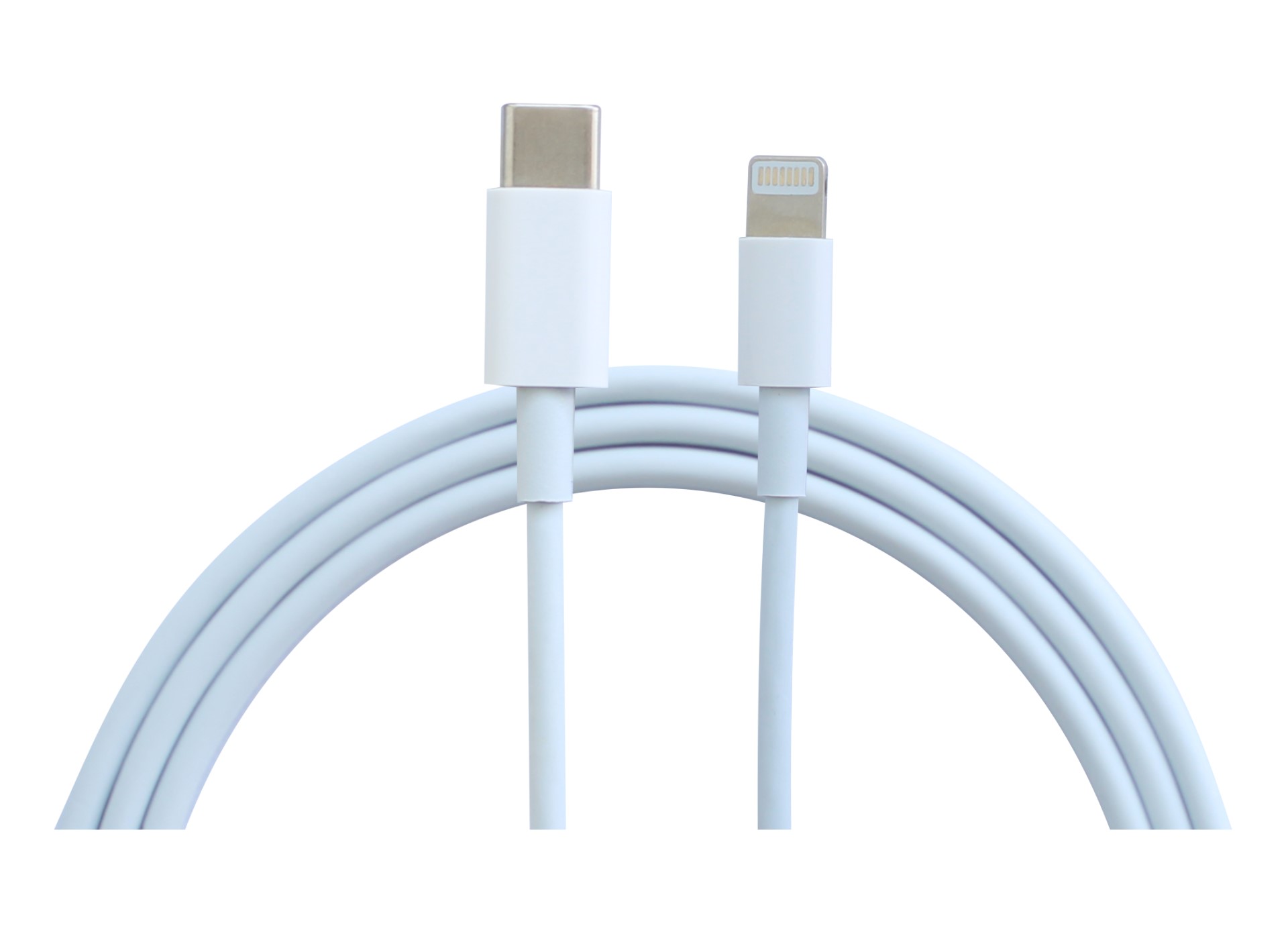 KOMA Synchronizační a nabíjecí kabel USB-C / Lightning konektor pro Apple - 2m, bílý