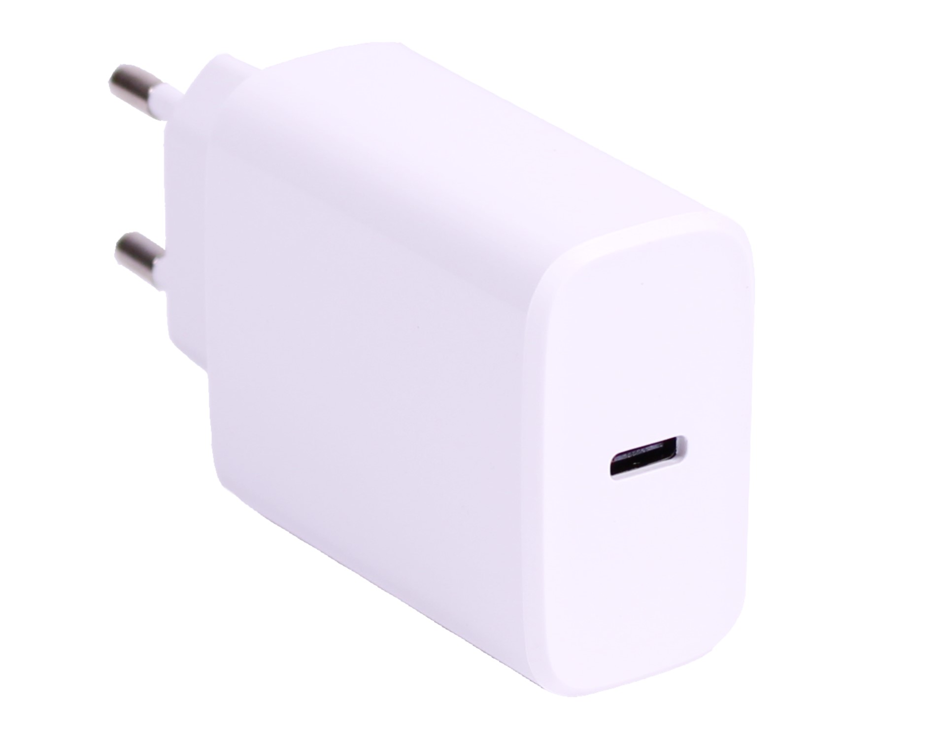 KOMA Napájecí USB-C adaptér 20W pro Apple iPhone / iPad, rychlonabíjecí, bílý