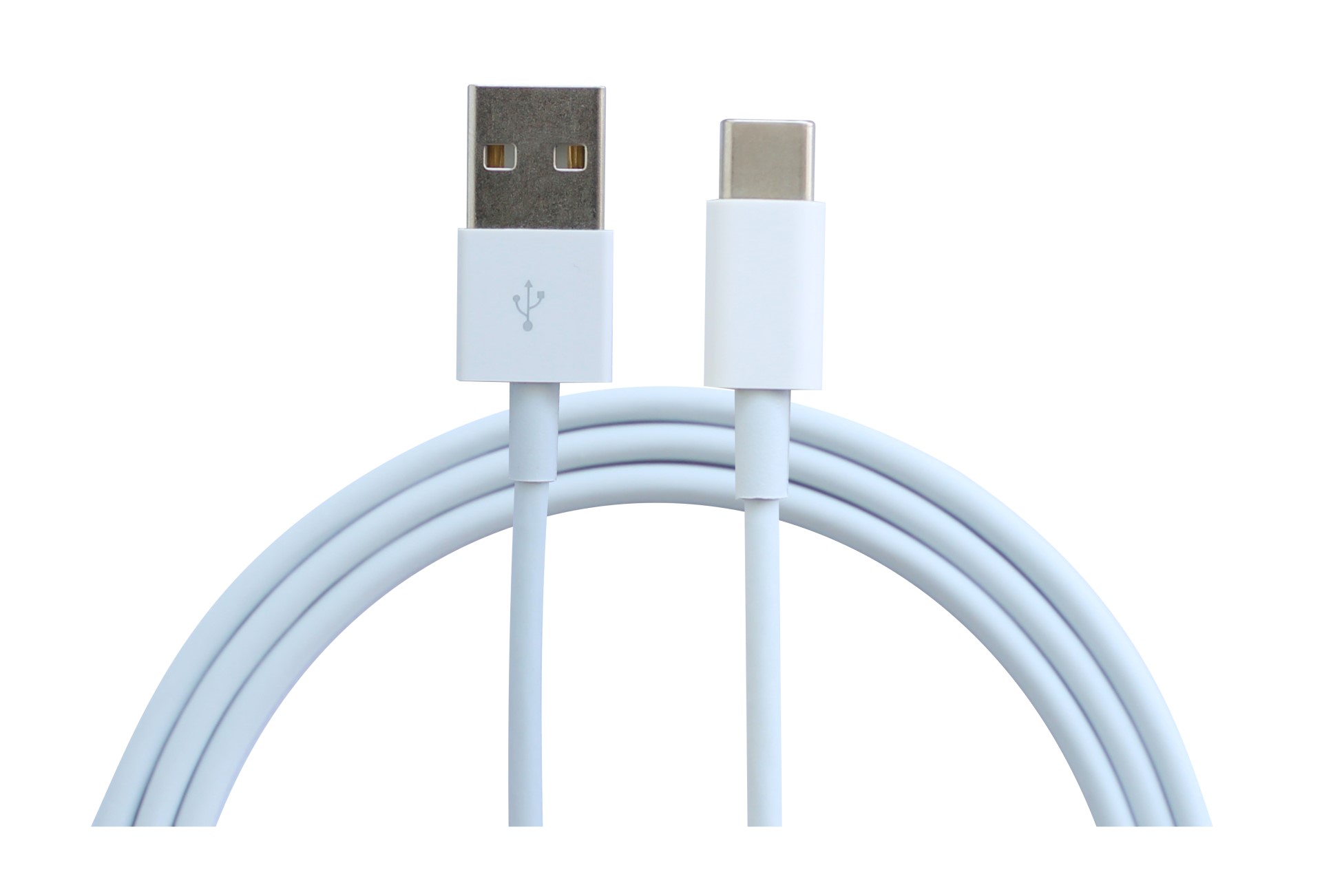 KOMA Synchronizační a nabíjecí kabel USB-A 3.0 / USB-C, 2 metry, nabíjení až 5A, bílý