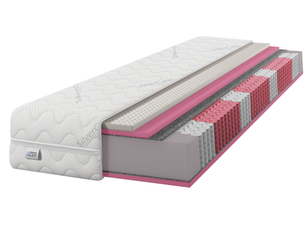 Matrace 90x200 pružinová Multipocket Latex HR35 SilverCare H3 22 cm (Velikost 90x200)