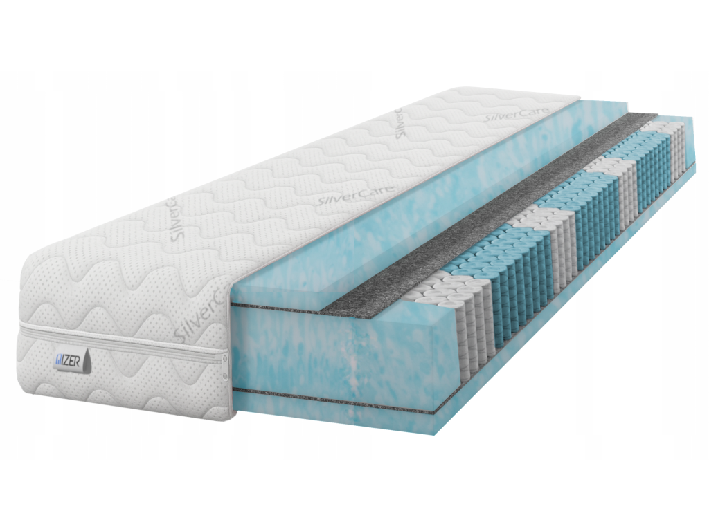 Matrace 90x200 pružinová Multipocket Aqua SilverCare H3 20 cm (Velikost 90x200)