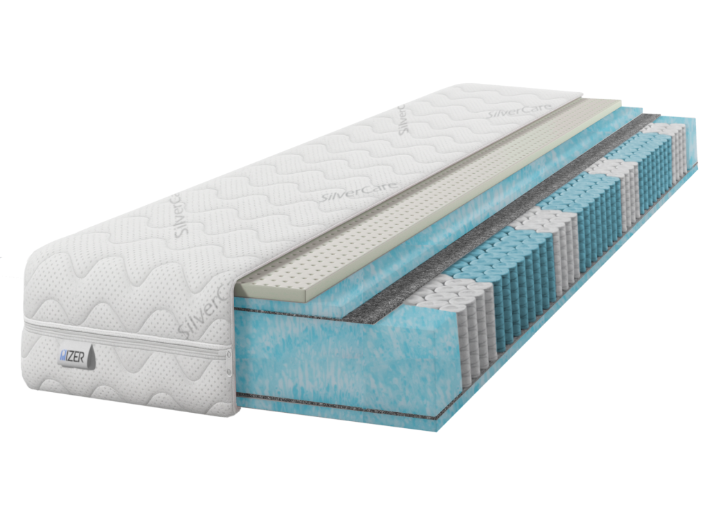 Matrace 90x200 pružinová Multipocket Latex Aqua SilverCare H3 22 cm (Velikost 90x200)