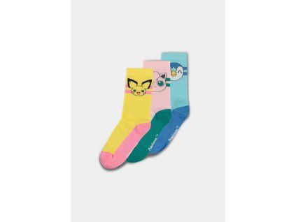 Pokémon Socks 3-Pack Crew 39-42