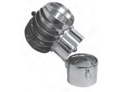 22542 1 turbowent hlavice vyklapeci 150mm lak hlinik chromnikl