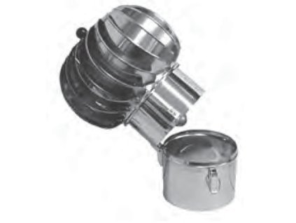 22716 1 turbowent hlavice vyklapeci 200mm lak hlinik chromnikl