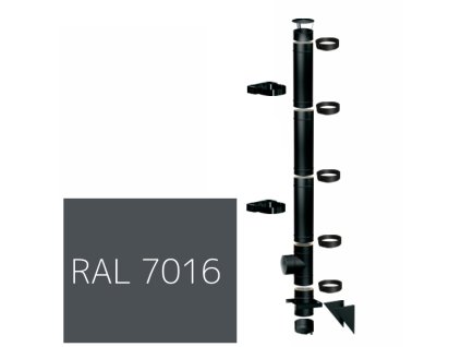 Kominy CZ nerez komin antracit