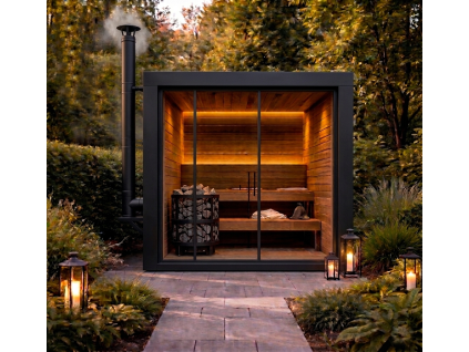 Saunovy komin venkovni cerny 2