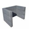 Tvarovka venkovniho krbu 850x610x200 cerna 3ks
