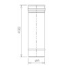 Kominy CZ fu03 Kominova vlozka nerez 500mm vykres