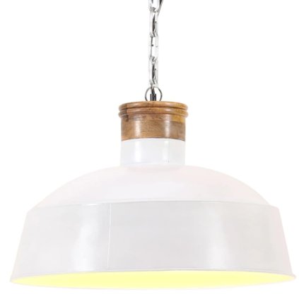 Industriálna závesná lampa 42 cm, biela E27 320833