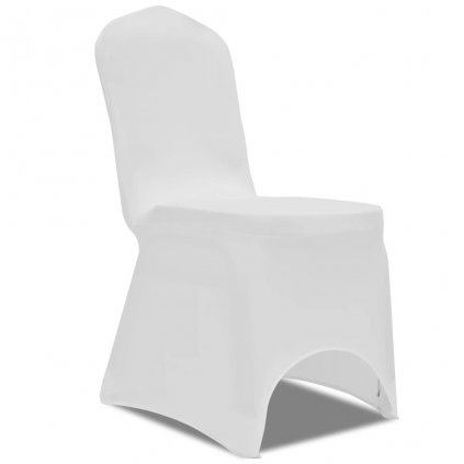 Naťahovací návlek na stoličku, 100 ks, biely 274765