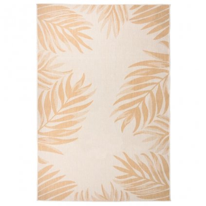 Vonkajší koberec s plochým tkaním 160x230 cm listový vzor 340860