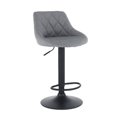 Barová stolička, látka sivá/čierna, TERKAN 0000206808