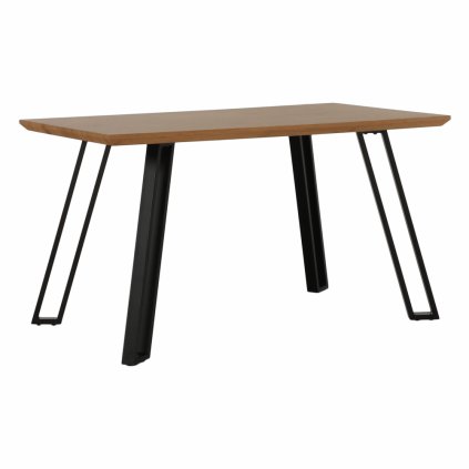 Jedálenský stôl, dub/čierna, 140x83 cm, PEDAL 0000261515