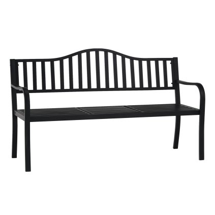Záhradná lavička so stolíkom, čierna, DAGNO 0000276422
