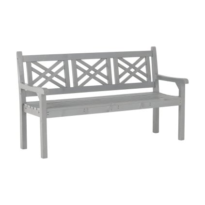 Drevená záhradná lavička, sivá, 150 cm, FABLA 0000277764