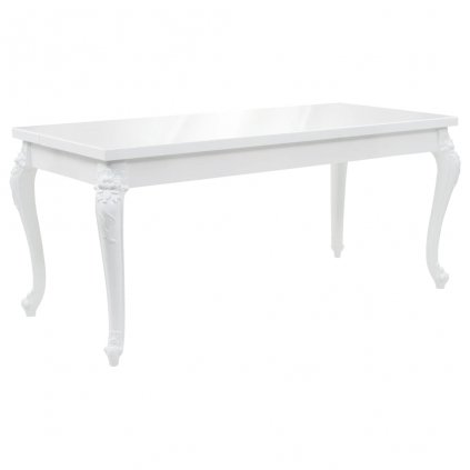Jedálenský stôl 179x89x81cm vysokoleský biely 246958