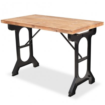 Jedálenský stôl, doska z masívneho jedľového dreva, 122x65x82 cm 245462