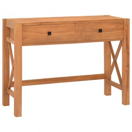 Písací stôl s 2 zásuvkami 100x40x75 cm, tíkové drevo 325264