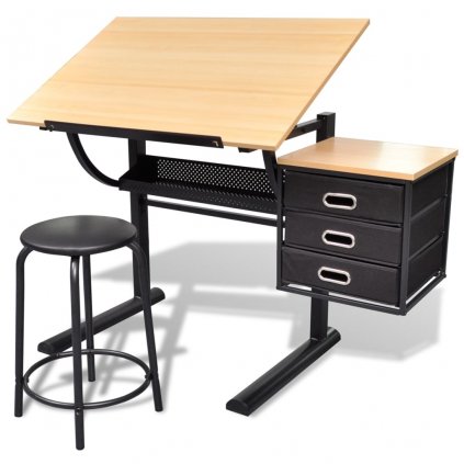 Stôl na kreslenie so sklopnou doskou a stoličkou 20088