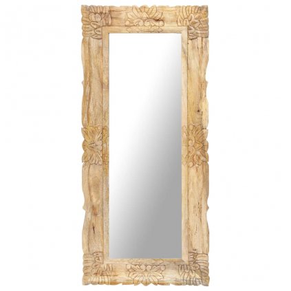 Zrkadlo 110x50 cm masívne mangovníkové drevo 321637