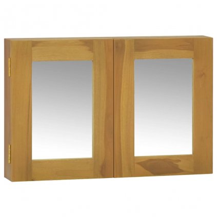 Zrkadlová skrinka 60x10x40 cm masívne tíkové drevo 338242