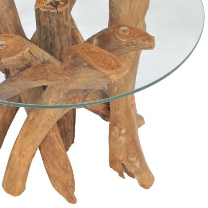 Konferenčný stolík z masívneho teakového dreva, 60 cm 243473