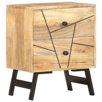 Nočný stolík 40x30x50 cm masívne mangovníkové drevo 285875