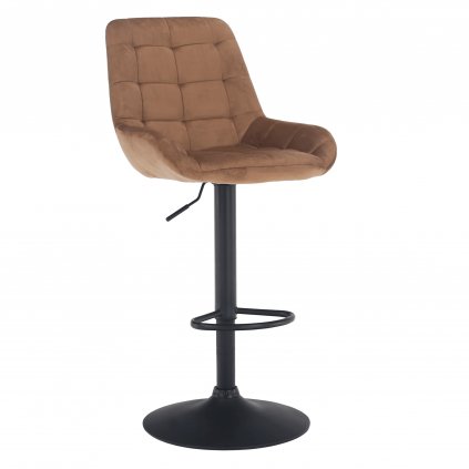 Barová stolička, hnedá Velvet látka, CHIRO 0000264333