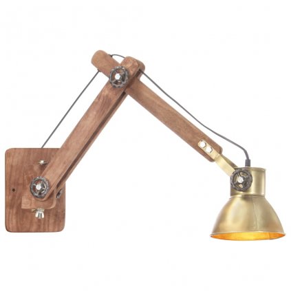 Nástenná lampa, industriálny štýl, mosadzná, okrúhla E27 320576