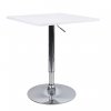 Barový stôl s nastaviteľnou výškou, biela, 60x70-91 cm, FLORIAN 2 NEW 0000261274