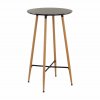 Barový stôl, čierna/dub, priemer 60 cm, IMAM 0000261521