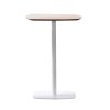 Barový stôl, dub/biela, MDF/kov, priemer 60 cm, HARLOV 0000297901