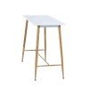 Barový stôl, biela/buk, 110x50 cm, DORTON 0000297902