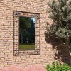 Záhradné nástenné zrkadlo obdĺžnikové 50x80 cm čierne 275613